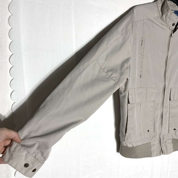 Vintage Pacific Trail Beige Lightweight Bomber Jacket M - Picture 8 of 13